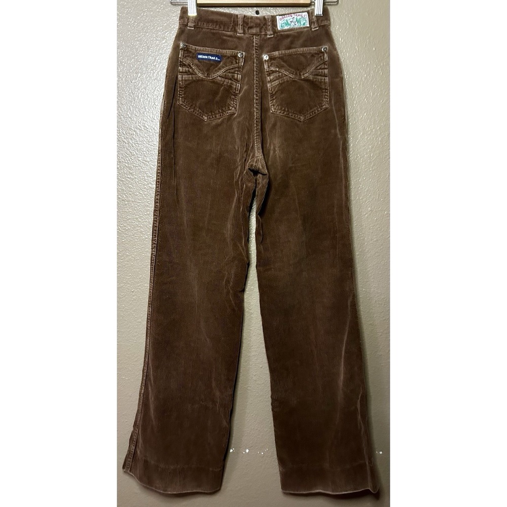 Vintage 70's Retro Oregon Trails Corduroy Pants Womens Size 5 High Waist Brown